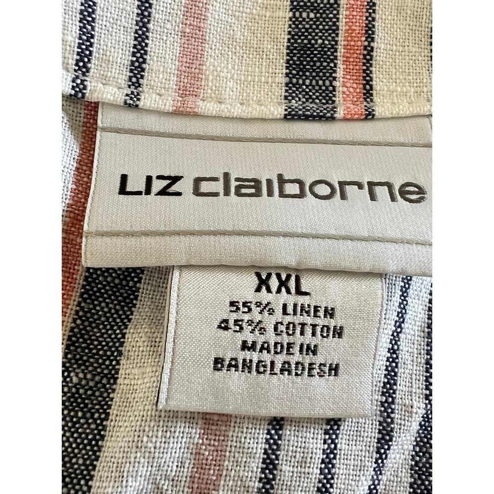 Liz Claiborne scoop neck, stripe tank top, women's size XXL